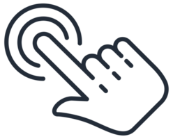 Mouse click cursor set. Pointer hand click. stock illustration. png