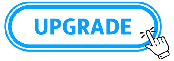 Upgrade Button with pointer clicking. Web button. Finger Pressing. Click to Upgrade Concept. illustration png