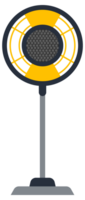 Assortment of different microphone types in a flat design style, suitable for audio equipment representation. png