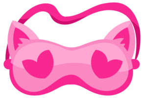 Different colorful sleep masks with cute design for sleeping well and having good dreams png