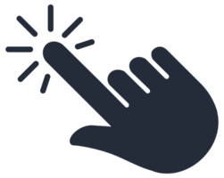 Mouse click cursor set. Pointer hand click. stock illustration. png