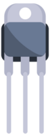 Neatly arranged electronic components on white background showcase intricate technology and circuitry, from resistors to transistors png