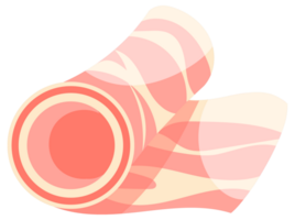 Bacon icons set. Raw or Smoked Bacon strips. Thin Fatty Slices of Pork Rashers. png