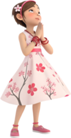 Spring Charm Captured with Cartoon Characters at Cherry Festival. . png