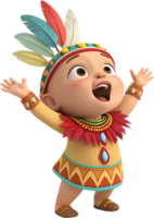 alegre bebê rei momo às rio carnaval clipart. . png