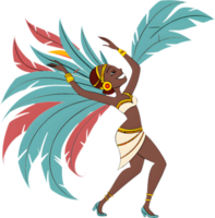 Samba Queens Posing Joyfully at Rio Carnival Parade. . png