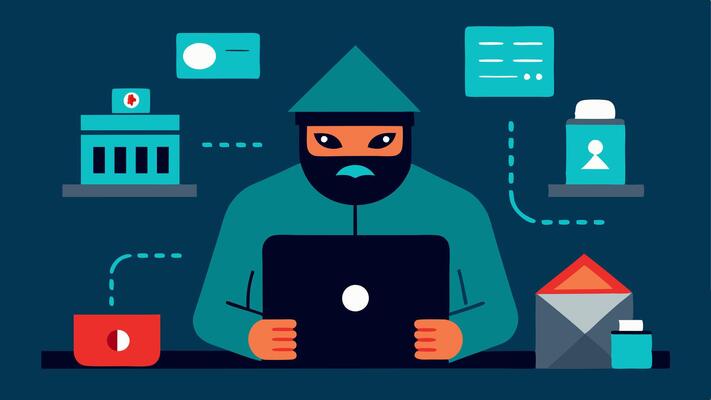 These descriptions canserve as inspiration for creating illustrations that convey the themes of hacking and cybercrime in a bank setting..