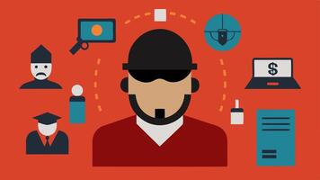These descriptions emphasize the various aspects of criminal profiling without specifying names brands or locations.. vector