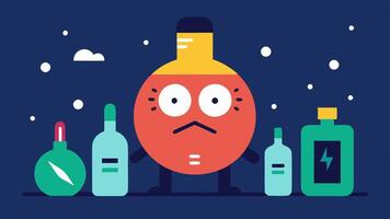 Times Running Out An illustration of a countdown timer in front of a worriedlooking criminal with frantic expressions and empty bottles tered around.. vector