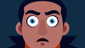 Suspects Facial Expression A closeup of the suspects face displaying a mix of fear and relief as they confess. Their eyes are wide and their mouth is slightly open.. vector