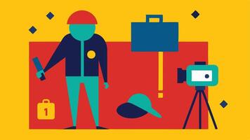 These descriptions offer a broad view of the activities involved in forensic photography at a crime scene while maintaining simplicity for illustrations.. vector