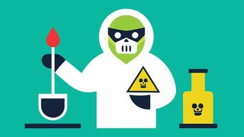 These descriptions can be used to create simple illustrations that visually convey the complex role of forensic toxicologists in testing for poisons and drugs.. vector