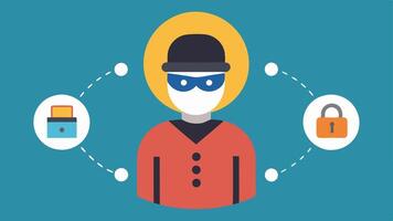These illustrations can effectively portray the concept of criminal identity theft operations through the use of simple and recognizable visuals.. vector