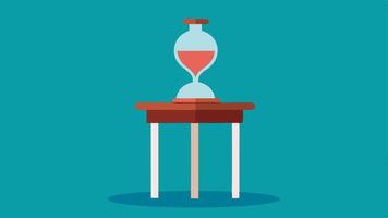Timing Device An illustration of a ticking timer on the side table symbolizing the pressure of time as the interrogation continues.. vector