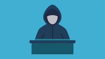 Witness Stand An illustration of a witness stand with a blurred silhouette of a person wearing a hooded jacket emphasizing anonymity while holding a microphone.. vector