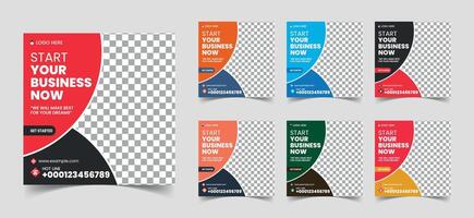 Simplify your social media strategy using our Digital Marketing Agency Social Media Post Templates. It delivers professional aesthetics and user-friendly customization for impactful campaigns. vector