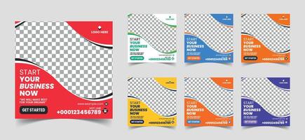 Stand out with our Digital Marketing Social Media Post Templates. Fully customizable, they're perfect for agencies aiming to streamline content creation while maintaining a cohesive brand identity. vector