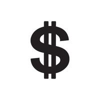 Dollar sign icon isolated on white background vector