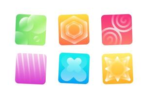 Set of abstract geometric backgrounds. vector