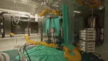 Advanced lab equipment in a secret high tech bunker video