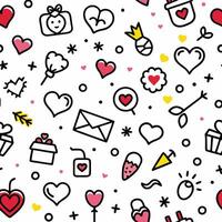 valentine's day seamless pattern vector
