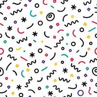 seamless pattern with colorful shapes and lines vector