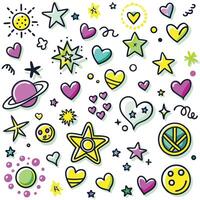 a collection of different types of doodles vector