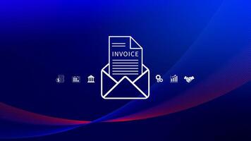 Invoice and online digital statements concept, Financial report and bank management with online payment concept E.invoice invoice. photo