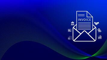 Invoice and online digital statements concept, Financial report and bank management with online payment concept E.invoice invoice. photo