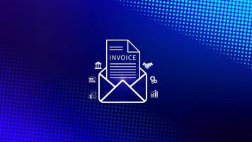 Invoice and online digital statements concept, Financial report and bank management with online payment concept E.invoice invoice. photo