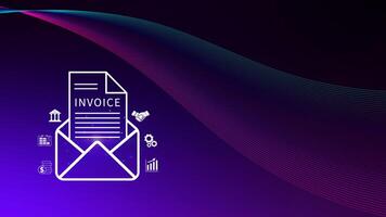 Invoice and online digital statements concept, Financial report and bank management with online payment concept E.invoice invoice. photo