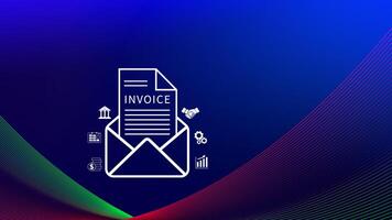 Invoice and online digital statements concept, Financial report and bank management with online payment concept E.invoice invoice. photo