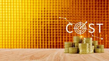 Cost reduction concept, Expenses and saving money, Business strategy and project management, with growth graph of quality control, cost reduction, efficient business and budget cutting. photo