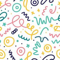 a colorful pattern with scribbles and scribbles vector