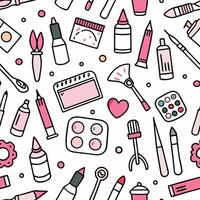 seamless pattern with various items for the arts and crafts vector