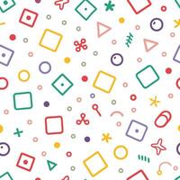 a colorful pattern with geometric shapes and circles vector