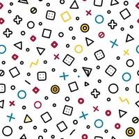 a colorful pattern with squares and triangles vector