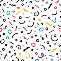 seamless pattern with colorful shapes and lines vector