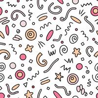 seamless pattern with colorful shapes and lines vector
