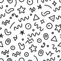 seamless pattern with black and white shapes vector