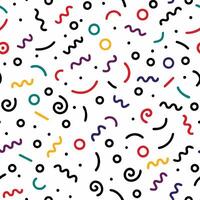 seamless pattern with colorful shapes and lines vector