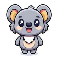 a cartoon koala bear with a big smile vector