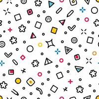 seamless pattern with geometric shapes and colors vector