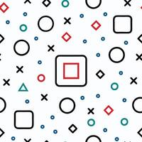 a colorful pattern with squares and circles vector