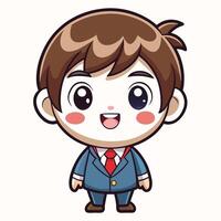 a cartoon character in a suit and tie vector