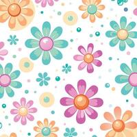 seamless pattern with flowers vector