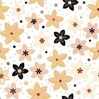a pattern with flowers on a white background vector