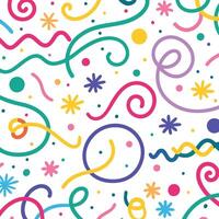 a colorful pattern with swirls and stars vector