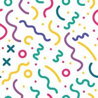 a colorful pattern with many different shapes and colors vector