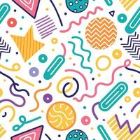 seamless pattern with colorful geometric shapes and shapes vector